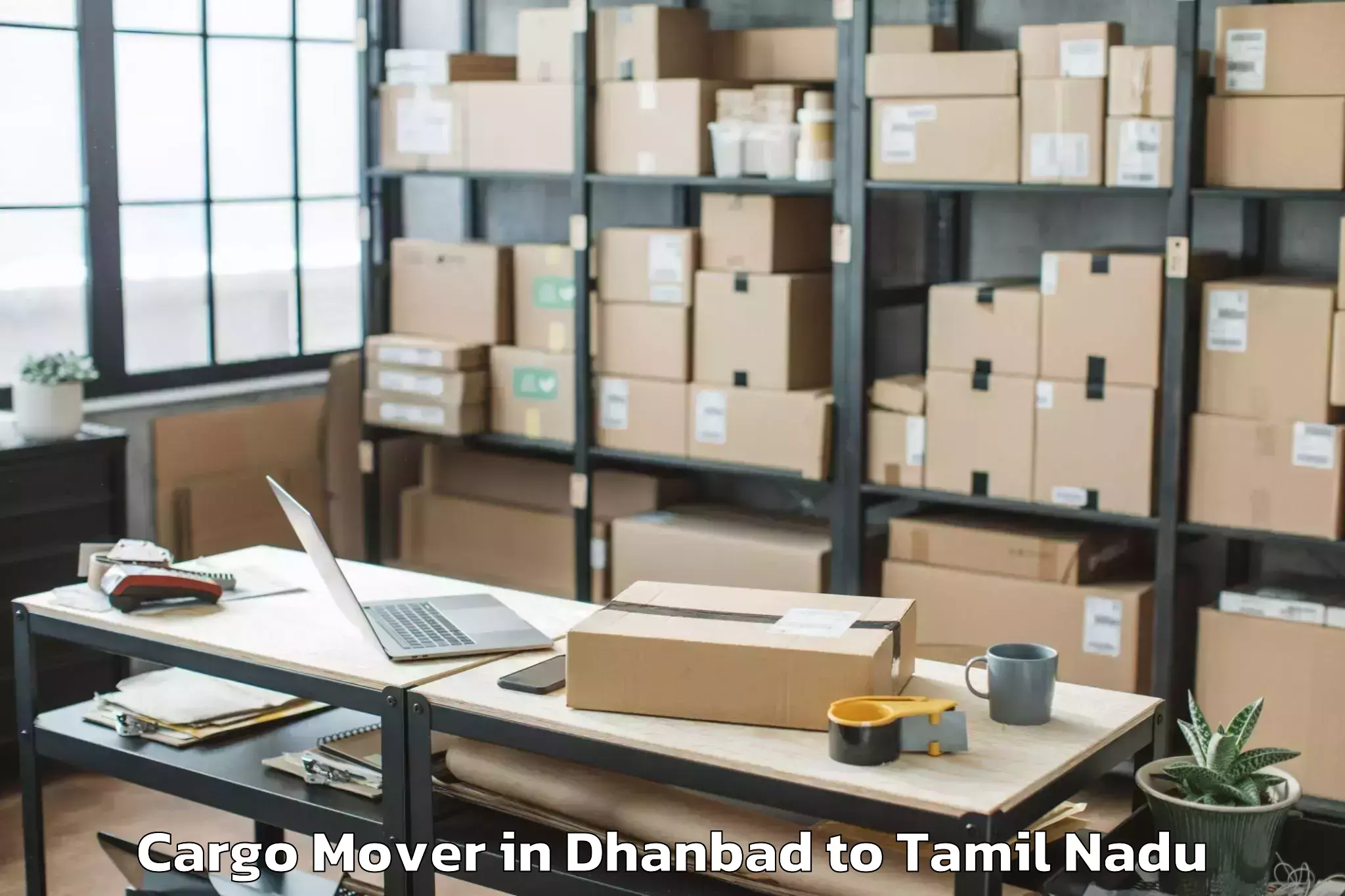 Get Dhanbad to Thirumayam Cargo Mover